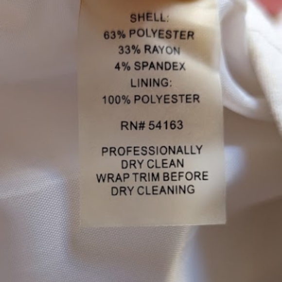 Size 10 White Calvin Klein Pants W/Buckle Embellishment - Picture 6 of 6